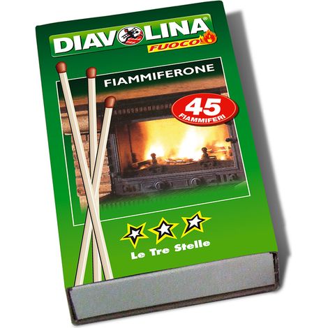fiammiferone diavolina "le tre stelle" 45 pezzi (1/2)
