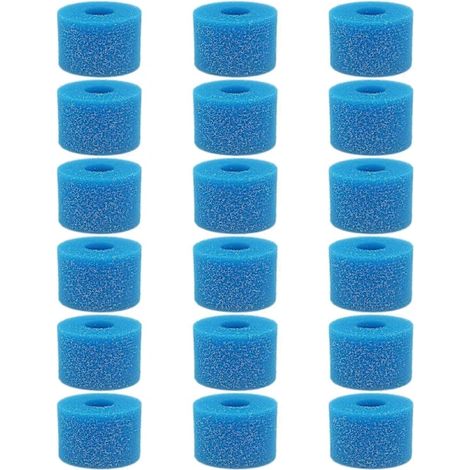 18 cartouches filtrantes en mousse lavables et réutilisables pour spa Intex Pure Spa type S1-AquaForge (1/5)