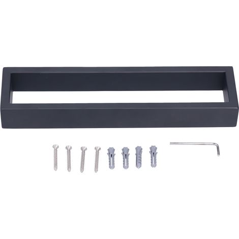 European Simple Style Stainless Steel Towel Holder Brushed WallMounted Towel Rack for Home Bathroom Matte Black (1/5)