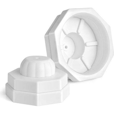 Lot de 2 couvercles en silicone blanc pour bocal Mason, joint d'étanchéité réutilisable pour fermentation, accessoire de conservation hermétique, compatible avec pots en verre, stérilisateur sans BPA, (1/5)