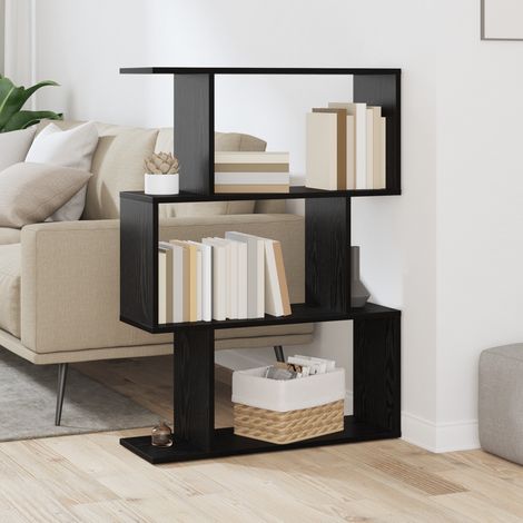 Bücherregal Schwarz Eichen-Optik 70 x 24 x 97 cm Holzwerkstoff