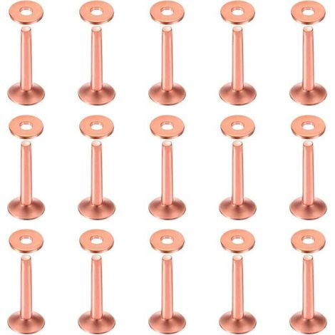 Lot de 50 rivets et fraises en cuivre de 10 × 3,3 × 19 mm pour ceintures, portefeuilles, colliers, produits en cuir, loisirs créatifs