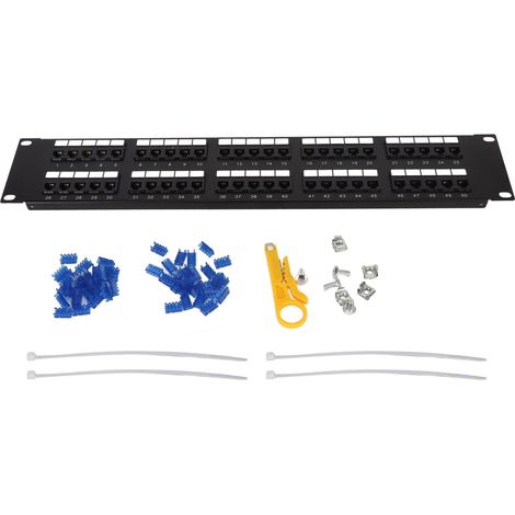 Panneau de brassage réseau CAT3 50 ports RJ11, plug and play, pour armoire standard 19 pouces (1/5)