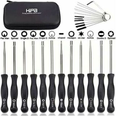 Kit de 12 outils de réglage de carburateur et de tournevis pour moteurs 2 temps – Compatible avec débroussailleuses, tronçonneuses et autres équipements professionnels (1/4)