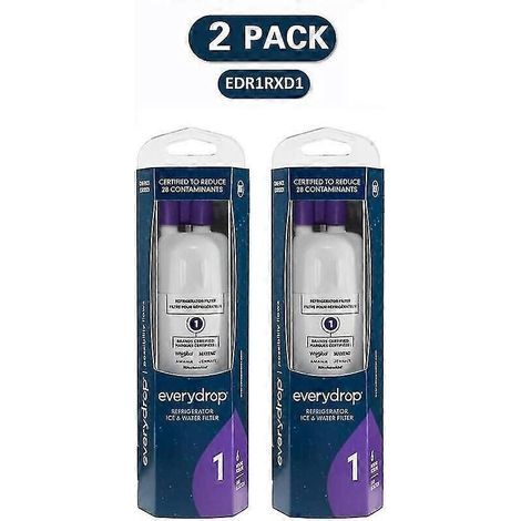 2er-Pack Everydrop by Whirlpool Kühlschrank-Eiswasserfilter. 1. EDR1RXD1. Lila