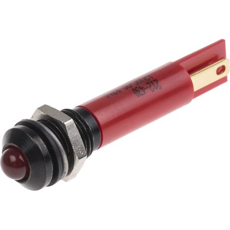 Voyant LED lumineux Rouge RS PRO, dia. 8mm, 12V, IP67 ( Prix pour 1 )