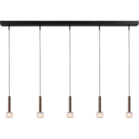 Lampe suspendue à 5 lumières Fabro LED - Cuivre ancien - 2991-05-10-130-5 (1/3)
