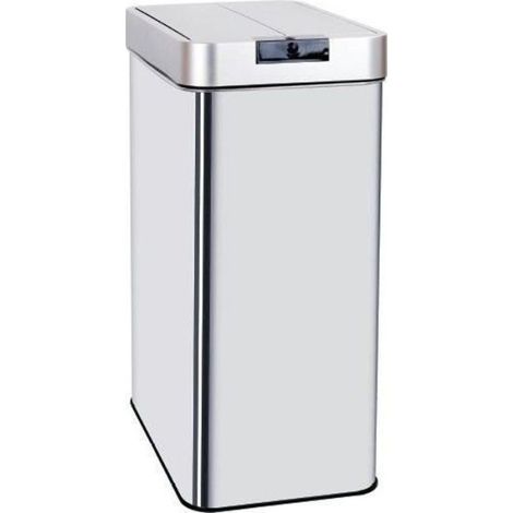 Kitchen Move – Poubelle automatique 60L inox avec couvercle à ouverture infrarouge – Corps en inox et ABS – Base antidérapante – BATD850