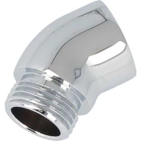 Adaptateur coudé de douche G1/2, rallonge de bras de douche, finition chromée, argenté, raccord de tuyauterie en cuivre antirouille, 130 degrés, raccord durable, pour salle de bain (1/5)