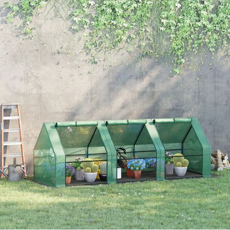 Invernadero de jardín 270x90x90 cm verde OKMYHOME (1/4)