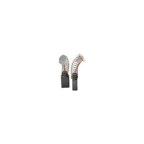 Set aus 2 anpassbaren Kohlen für Makita. Abmessungen: 6 x 10 x 15 mm.