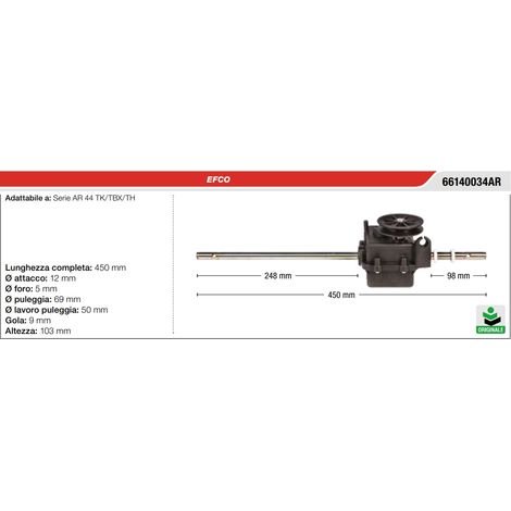 Trasmissione trazione semovenza EFCO per rasaerba tosaerba serie AR 44