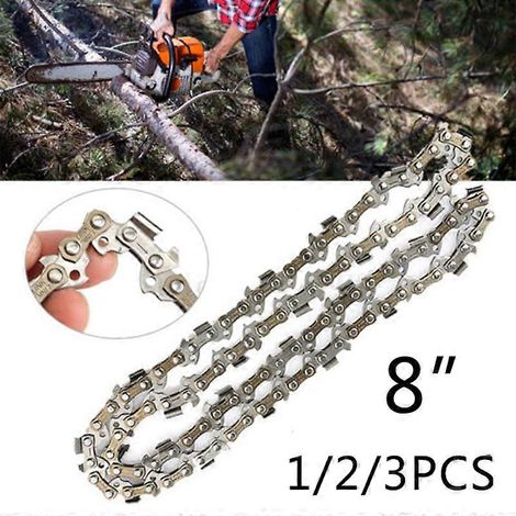 1 chaîne de tronçonneuse 3/8 pouce LP, jauge 0,050 pouce, 33 maillons, compatible avec les scies à perche Greenworks et les outils métalliques. (1/5)
