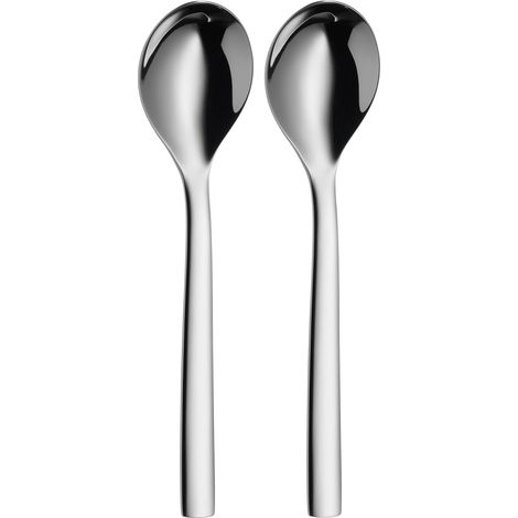 cuillère à céréales lot de 2, 16,5 cm, cuillère à yaourt, cuillère à céréales acier inoxydable, cuillère à café, cuillère à café polie, va au lave-vaisselle (1/4)