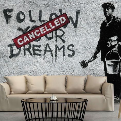 Papier peint rêves annulés bansky - 150 x 105 cm (1/4)