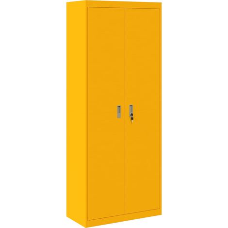 Aufbewahrungsschrank Senfgelb 80 x 40 x 200 cm Stahl vidaXL