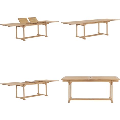 Garten-Ausziehtisch 180-280x100x75 cm Massivholz Teak - Esstisch - Gartenmöbel - Terrassentisch - Holzmöbel - Teakholz - Home & Living (1/5)