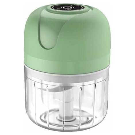 Electric Food Processor, Mini Cordless Garlic Chopper, 250ml, USB Rechargeable, Removable, Baby Food, Chilli, Onion, Garlic, Meat (1/4)