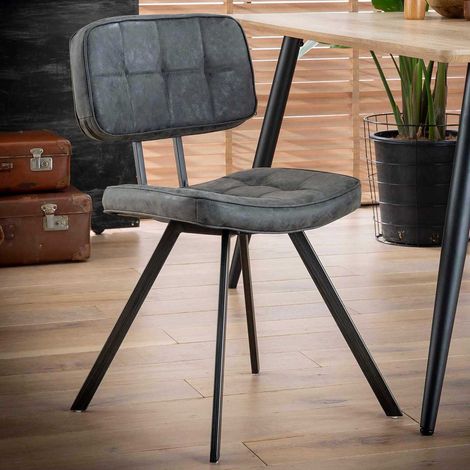 Chaise de salle à manger Ziva - noir (1/4)