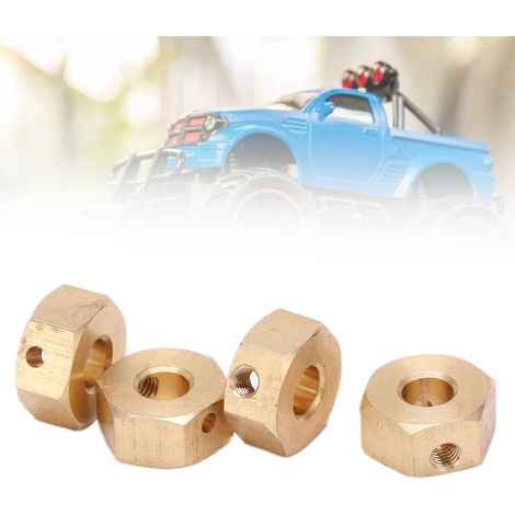 Adaptateurs Hexagonaux RC en Laiton - Robuste, Durable et Facile à Installer pour Axial 8mm - Extension de Moyeu Hexagonal (1/5)