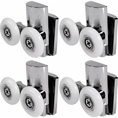 23mm shower door rollers for top or bottom mounting, suitable for sliding glass bathroom shower doors. - INHHUB (1/5)