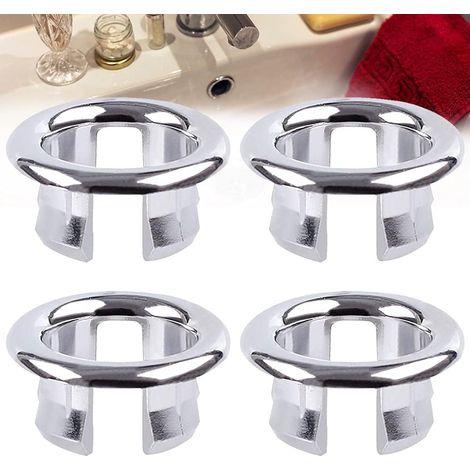 Sollbry 4 PCS Anneau de trop-plein, Anneau électrolytique Décoration de salle de bain,  Accessoires d'évier Utilisé dans la cuisine, l'évier, la salle de bain (1/5)