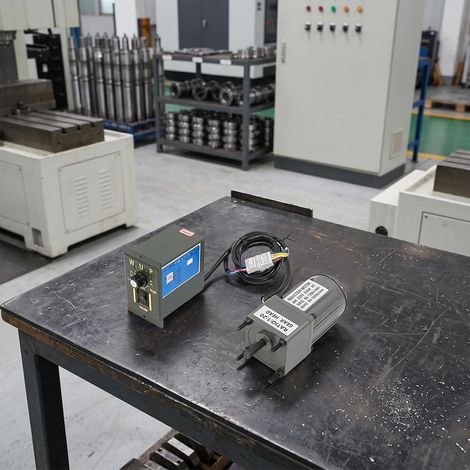 Motoréducteur 220V 6W avec Variateur de Vitesse, Moteur à Engrenages AC 20K 0-68 tr/min, Silencieux, Boîtier en Aluminium (1/5)