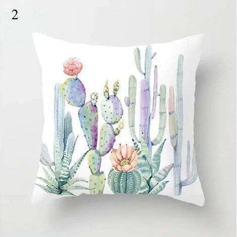 Taie D'oreiller Coton Linen Motif Daisy - Usage Intérieur Extérieur - Pour Canapé Chaise Lit Voiture - 40x40 cm (1/5)