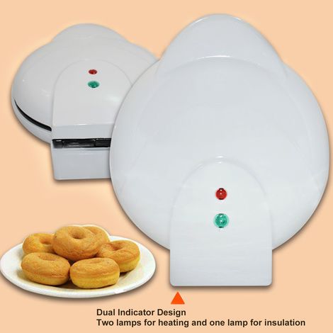 Mini-Donut-Maker, weiß, antihaftbeschichtet – moderne Donut-Fritteuse, 220-V-EU-Stecker (1/5)