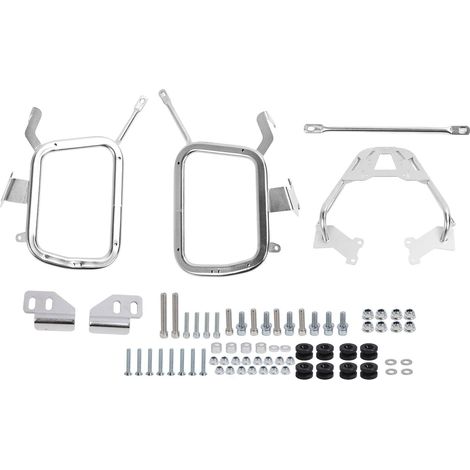 Motorcycle Saddlebag Support Rack, Rack de Bagages de Boîte Latérale en Acier Inoxydable, Support CB400X CB500X Saddlebag pour 2018-2024 avec étuis Latéraux, Espace de Stockage (1/5)