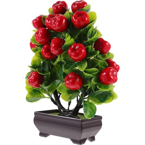Plante Artificielle Aspect Vif et Naturel en Pot et Facile à Entretenir Réaliste en Plastique Chic pour Décoration Salon et Bureau (1/5)