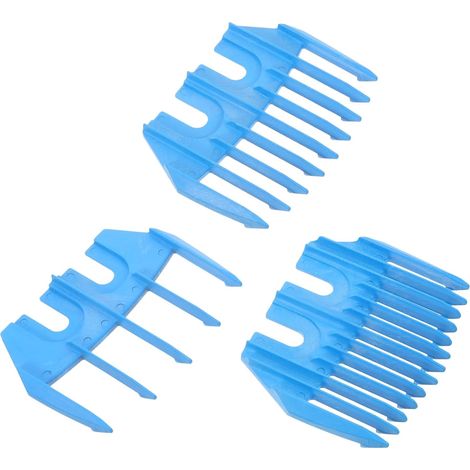 Guide de Tondeuse pour Mouton 3 Pièces en Plastique Bleu  Lot de 3, Fixation Détachée pour Tondeuse, Positionnement Précis, Accessoire pour Mouton (1/5)