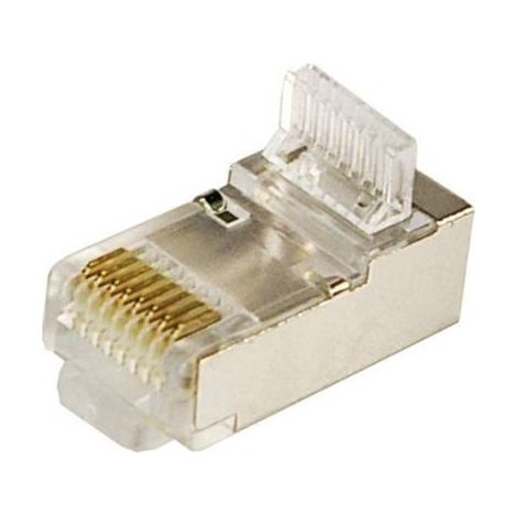 Spina modulare schermata RJ45 CAT 5e Spina dritta Poli: 8P8C Argento LogiLink MP0004 100 pz. (1/3)