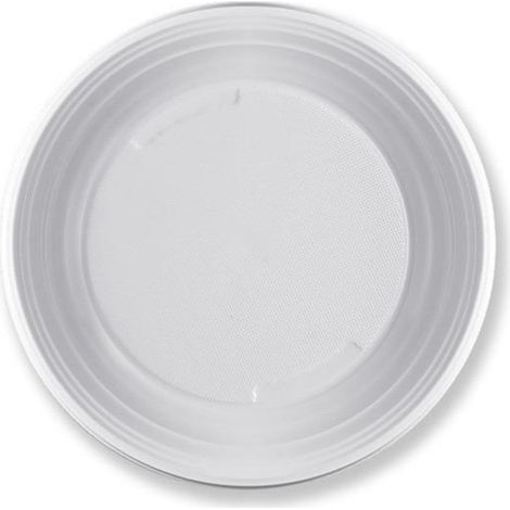 BIBO PIATTI FONDI IN BIOPLASTICA BIANCHI DIAMETRO 21.5 CM CONFEZIONE DA 35 PEZZI (1/2)