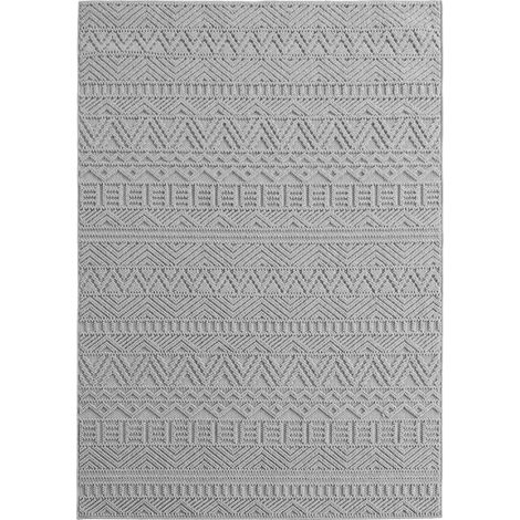 Ayyildiz Tapis Moderne - Structure 3D Cube - Motif Tressé - Salon Tapis Court - Gris - 160 cm x 230 cm (1/5)