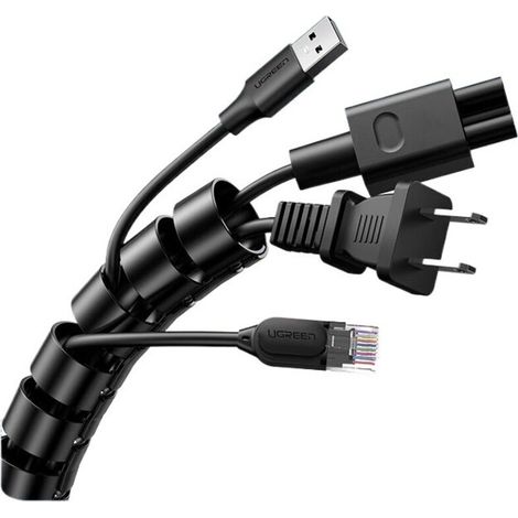 Cache Cable Diamètre 22 mm - Longueur 2 m Gaine Electrique pour Le Bureau et la Maison TV/Ordinateur/Audio, pour Cable Managem (1/4)