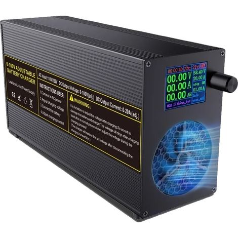 Chargeur de batterie, modes de charge réglables, haute puissance de sortie, DC60V40A-HS (1/2)