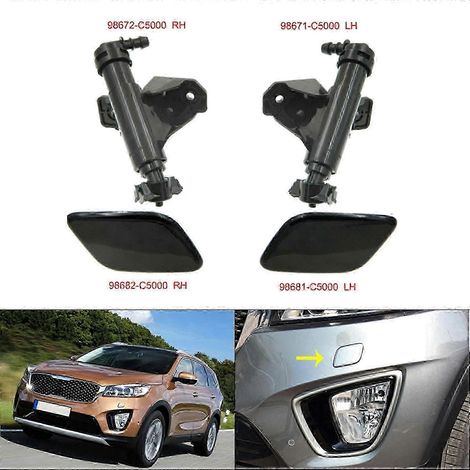 Boquilla de lavado de faros delanteros, bomba de pulverización para limpieza de faros + tapa protectora para UM 2015-2018 98671 C500 Edition 0618