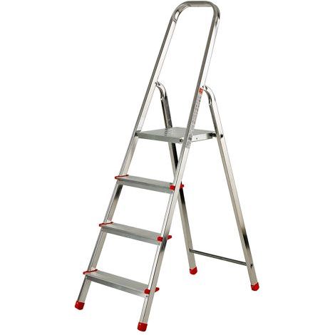 SCALA PER USO DOMESTICO 7 gradini - altezza cm. 142 (pedana) / 204 (totale)