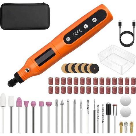 Outils rotatifs sans fil – Mini perceuse électrique, ensemble de 6 pièces, meuleuse électrique portative (1/5)