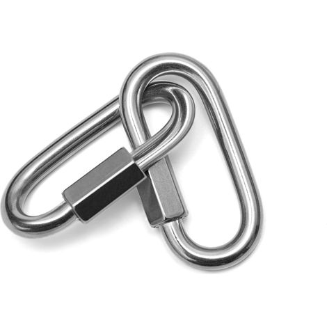 Maillon Rapide en acier inoxydable 10 mm Ø  D Forme Mousqueton avec une capacité de charge de 1600kg  Quick Link, Maillons de Chaîne, Connecteur Rapide, Keychain Buckle