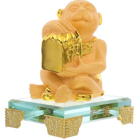 Statue De Singe Chinois Ornement De Bureau Sculpture Animal Feng Shui pour Étagère Salon Décorations pour Maison (1/5)