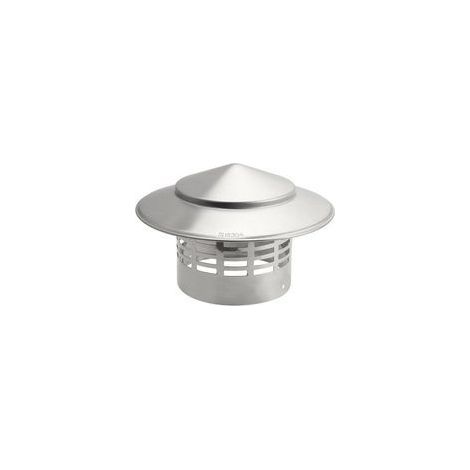 Capuchon de cheminée en acier inoxydable de 110 mm pour mur extérieur et sortie d'air frais pour tuyau de toit (1/4)