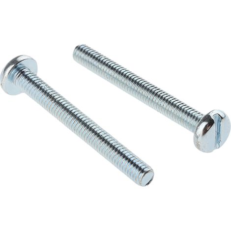 Vis à métaux RS PRO M3 à tête Cylindrique fendue en Acier, 25mm ( Prix pour Sachet de 100 )