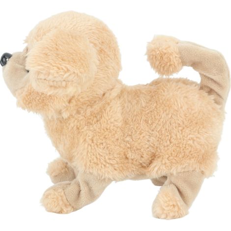 Chien en peluche électronique mignon en peluche qui chante, marche et remue la queue, doux et interactif pour filles, marron (1/5)