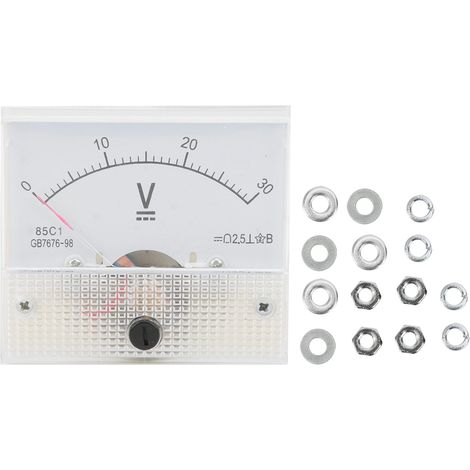 Voltmètre DC Pointer 85C1 0-30V, indicateur de tension à cadran pour tableau de bord, instrument de mesure (1/5)