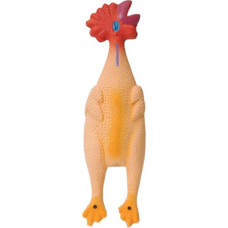 Jouet Forme Coq Sonore Couineur Latex pour Chien Longueur 24 cm Taille S