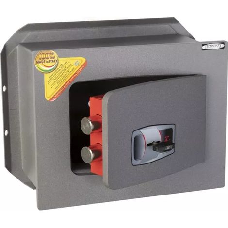 TECHNOMAX – Coffre-fort à emmurer à clé, certifié EN 14450:18-S2, 2 pênes, 7 L, 21x27x20 cm