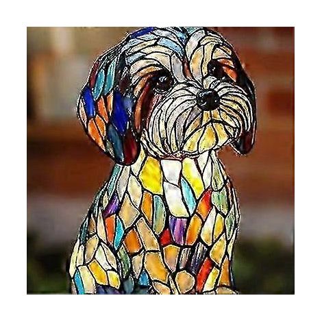 Lampe chien maltais pour la maison ou le bureau, veilleuse décorative