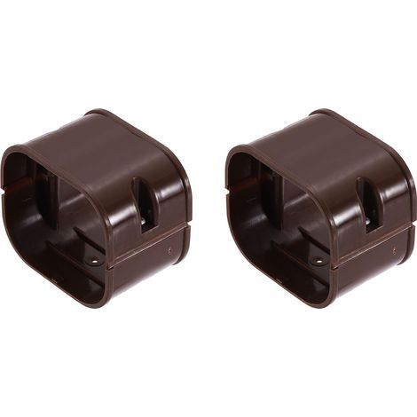 Lot de 2 cache-fils décoratifs en PVC de 7,6 cm, accessoires pour climatiseur, pompe à chaleur centrale CA (café) (1/4)